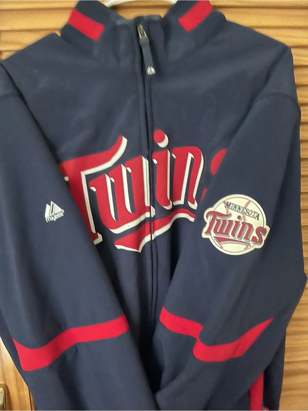 Twins Majestic Authentic Navy & Red Jacket -L